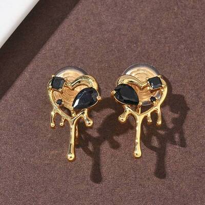 Brass Micro Pave Cubic Zirconia Clip-on Earrings