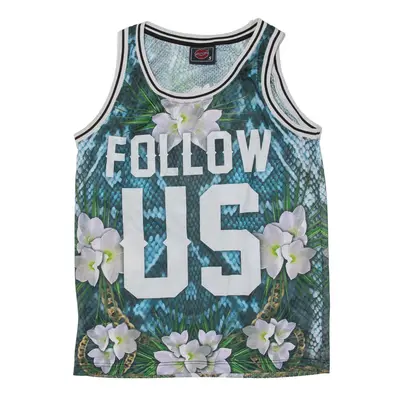 LIPS Follow Us Floral Vest Blue Sleeveless Mens S