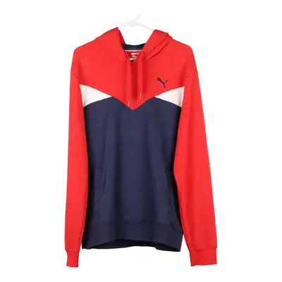 Puma Hoodie - Medium Block Colour Cotton Blend