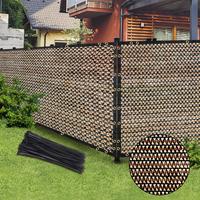 Brown 5FT X 50FT Outdoor  Screen Fence & Mesh Shade Net Cover, Ideal for Garden and Backyard - Enhances  for Fencing & Chain ...