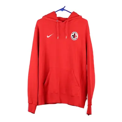 Manor FC Nike Hoodie - XL Red Cotton | Size: x-large