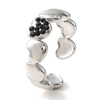 304 Stainless Steel Open Cuff Ring for Women