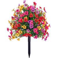 Outdoor Artificial Flower Decoration, 1 Count Fake Green Plant, UV Resistant and Easy to Install for Porch Patio Garden Decor...
