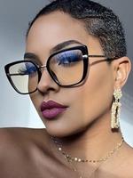 Trendy Plain or Contrasting Frame Design Eyeglasses, 1 Pair Casual Simple Eyeglasses for Women and Men, Fashion Eyeglasses fo...