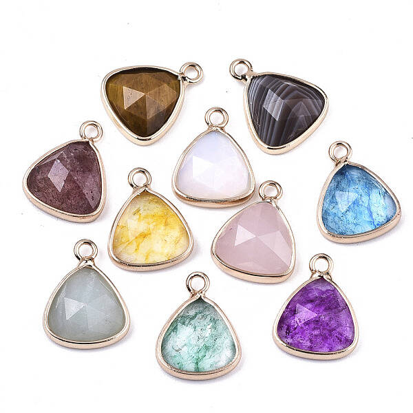 Natural & Synthetic Mixed Gemstone/Glass Charms