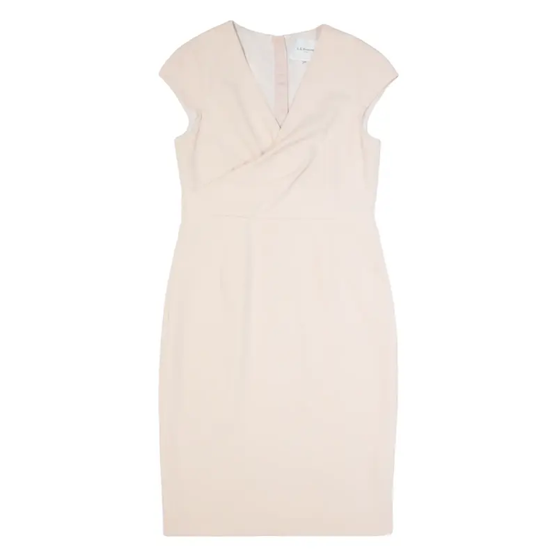 LK BENNETT Womens Bodycon Dress Beige Sleeveless Midi M