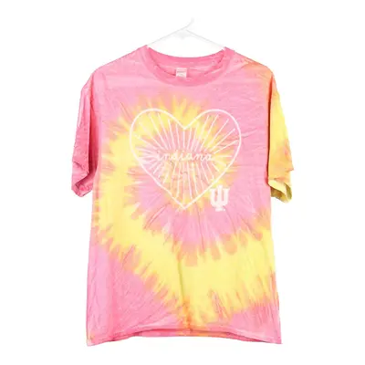 Indiana Hoosiers Hanes Tie-Dye T-Shirt - Large Multicoloured Cotton