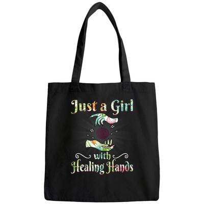 Massage Therapist Tote Bag Just A Girl With Healing Hands Tote Bag