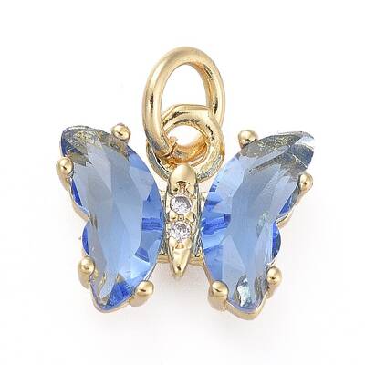 Brass Micro Pave Clear Cubic Zirconia Pendant