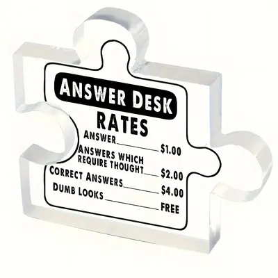 Acrylic Puzzle Desktop Decoration, 1/6 Counts Creative Desk Ornament, Desk Decoration for Home & Office