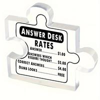 Acrylic Puzzle Designed for Desk Placement for Room Decor, 1/6 Counts Creative Logo Desk Ornament, Desk Decoration for Home &...