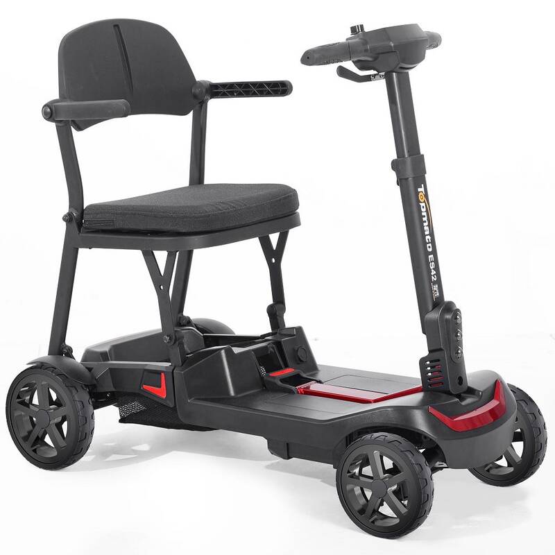 Mobility Scooter Ultra Compact Dual Batteries for Seniors & Adults, TopMate 4 Wheels Electric Powered Travel Scooter Lightwei...