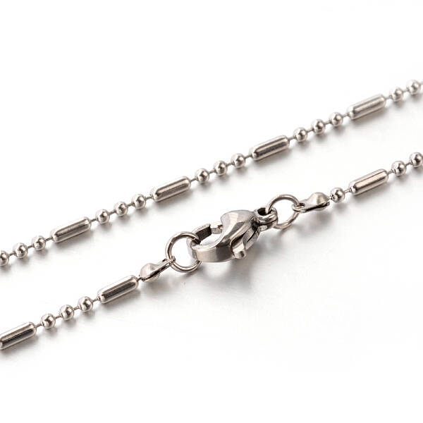 Tarnish Resistant 304 Stainless Steel Ball Chain Necklaces