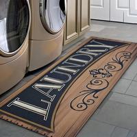 Laundry Room Letter Pattern Floor Mat, Non-slip Absorbent Diatomaceous Earth Mat, Decorative Carpet for Home Kitchen Balcony ...