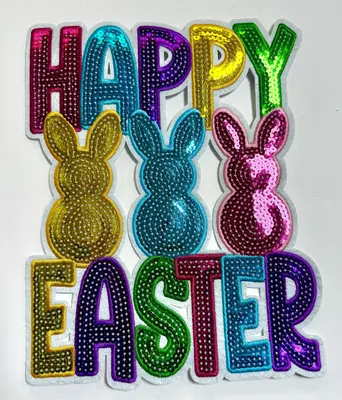 Iron Patches 10inch Easter Holiday Patches For Sweatshirts Hoodies and Bags
