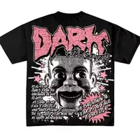 Darkstar Print Pattern Fear Puppet Face Fear Cotton T-Shirt Men Y2K Short Sleeves Vintage Oversize Tshirt Streetwear Women To...
