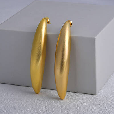 Banana Brass Stud Earrings for Women