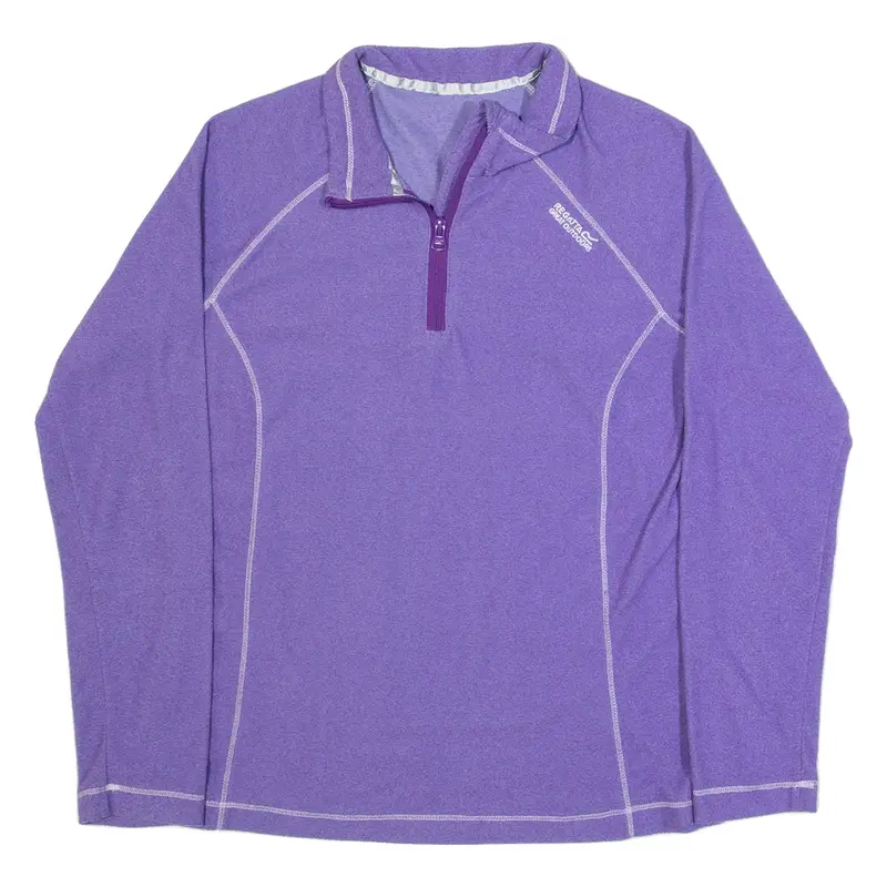 REGATTA Womens Fleece Purple 1/4 Zip M