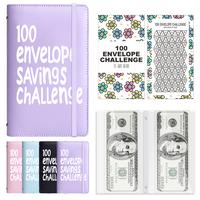 100 Days Money Saving Challenge Coin Envelope Budget Storage Book - Binding Covers With Daily Savings Tracker, Habit-Forming ...