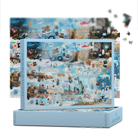Haus of Moods Music Lyrics & Easter Eggs Puzzle 20x30 Inches 500/1000 Pieces Colorful Collage Style Jigsaw Puzzle for Music F...