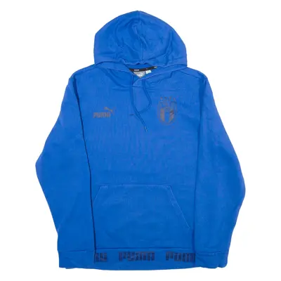 PUMA Italia Football Hoodie Blue Pullover Mens S
