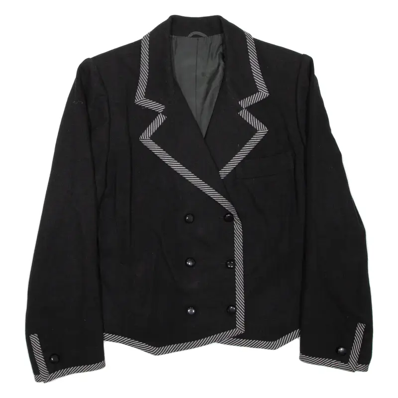 WALTER GROSS Cropped Womens Blazer Coat Black S