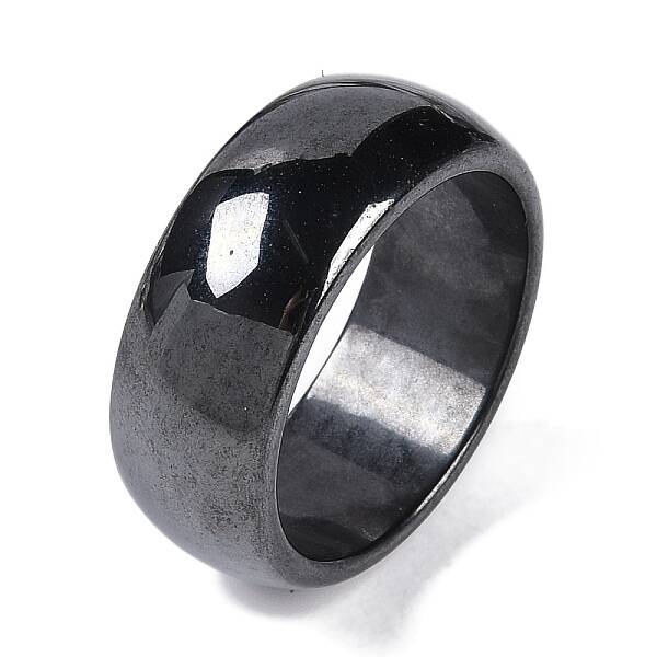 Magnetic Synthetic Hematite Finger Ring