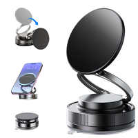 360° Adjustable Magnetic Phone Holder for Car & Multi-Use, Vacuum Suction + MagSafe Compatible Mount, Universal Fit for iPho...