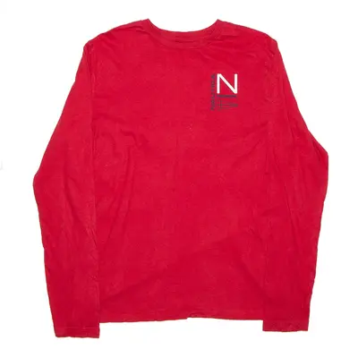 NAUTICA Sailing Red Long Sleeve T-Shirt Mens M