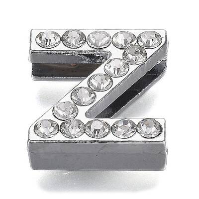 Alloy Letter Slide Charms