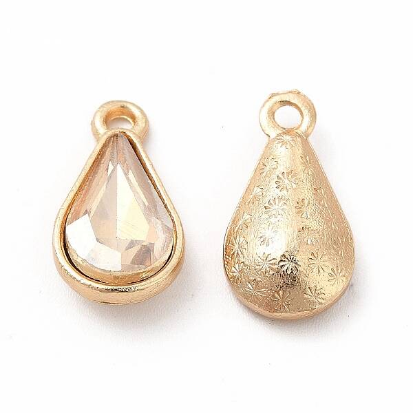 Faceted Glass Rhinestone Pendants
