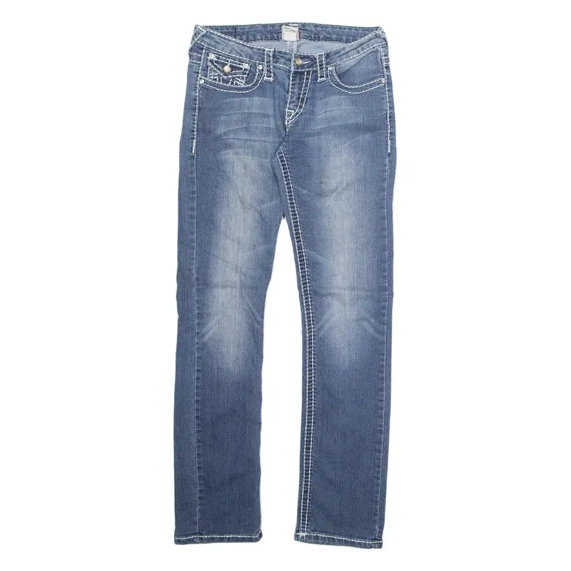 TRUE RELIGION Mens Jeans Blue Regular Straight Stone Wash W29 L31