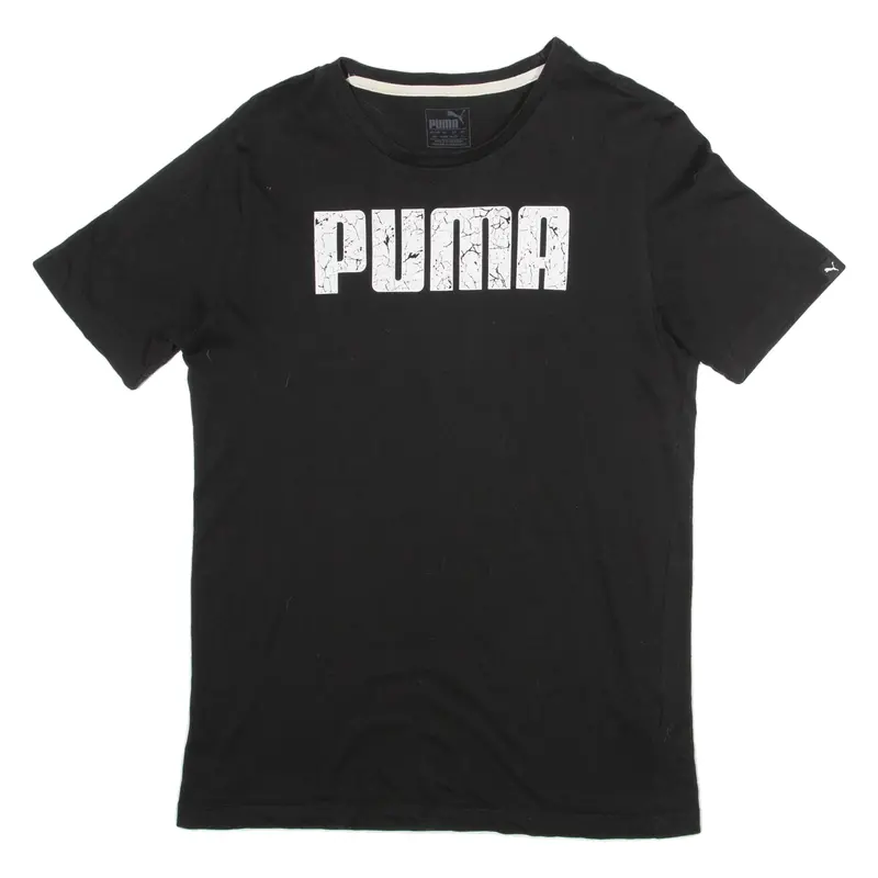 PUMA Mens T-Shirt Black Roll Neck S