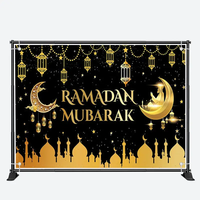 Gold Pendant Palace Moon Galaxy Ramadan Backdrop - Aperturee