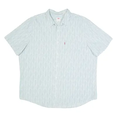 LEVI'S Mens Shirt Blue Striped XL