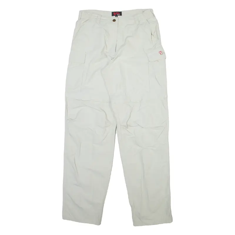 FJALLRAVEN Cargo Detachable Legs Womens Trousers Beige Relaxed Straight W28 L33