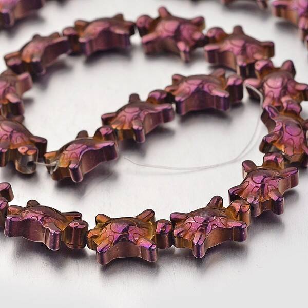 Electroplate Non-magnetic Synthetic Hematite Bead Strands