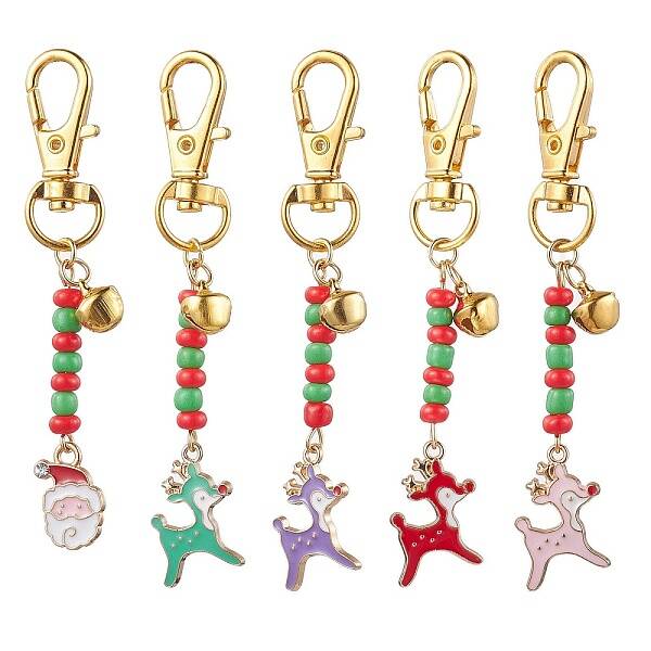 Christmas Theme Alloy Enamel Pendant Decorations