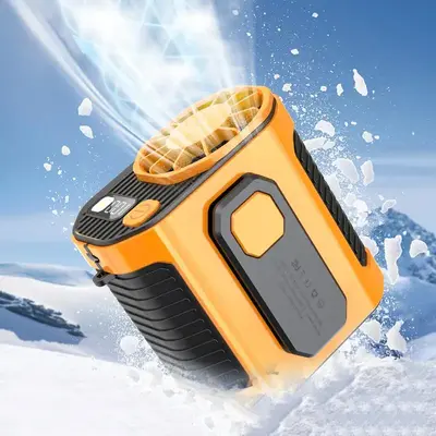 Portable Fan, USB Rechargeable Handheld Fan with Waist Clip & Flashlight & Power Display, Fan with 100-Speed for Outdoor, Ind...