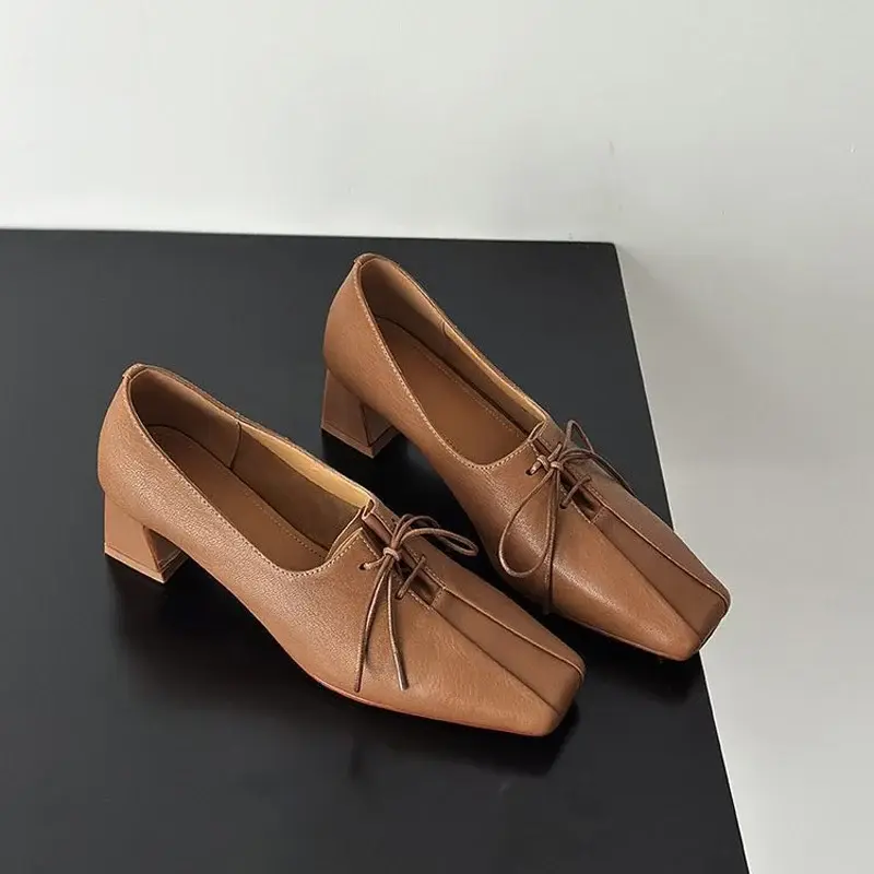 CHIKO Belva Square Toe Block Heels Oxfords Shoes
