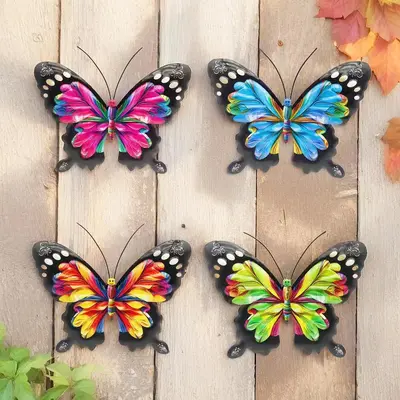 Vintage Butterfly Wall Art, Butterfly Wall Decor, Indoor & Outdoor Decor for Living Room, Bedroom, Patio