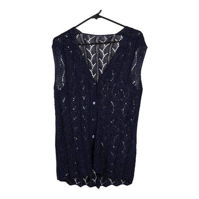 Unbranded Sweater Vest - XL Navy Acrylic