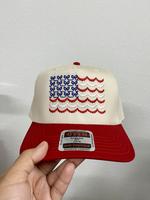 Patriotic Bow American Flag Embroidered Hat – USA Trucker Cap | 4th of July Hat, Red White & Blue, Western Cowgirl, Preppy ...