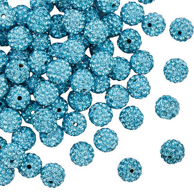 120Pcs Pave Disco Ball Beads