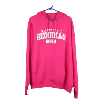 College of the Sequoias Champion College Hoodie - XL Pink Cotton Blend