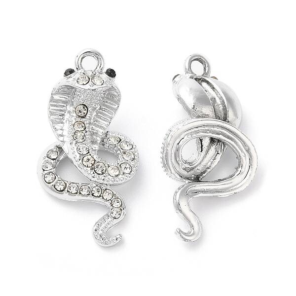 Rack Plating Alloy Rhinestone Pendants
