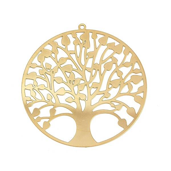 304 Stainless Steel Etched Metal Embellishments Pendants