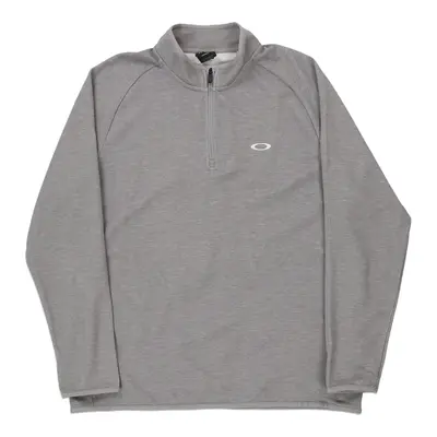 Oakley 1/4 Zip - Large Grey Polyester