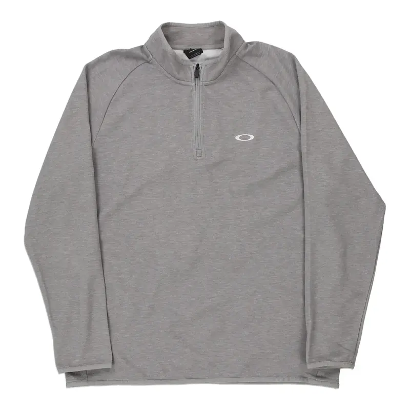 Oakley 1/4 Zip - Large Grey Polyester