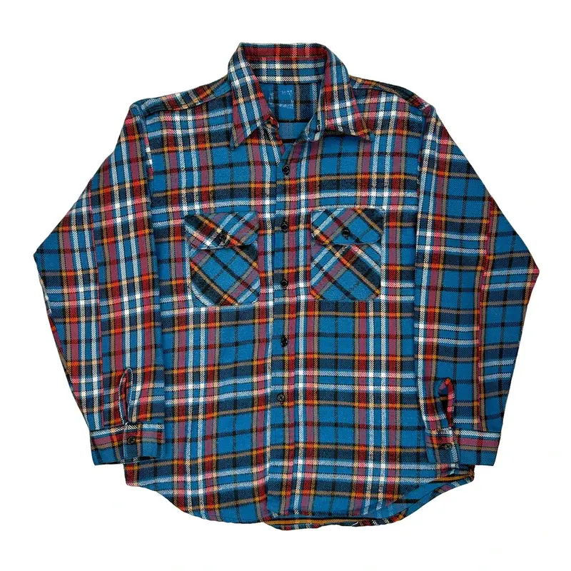 Unbranded Checked Flannel Shirt - XL Blue Cotton